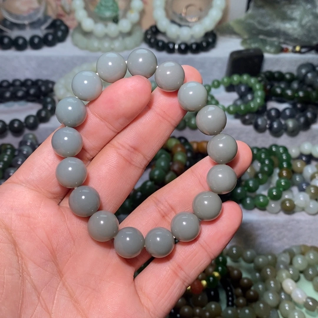 钢***忍和田玉未镶嵌手链