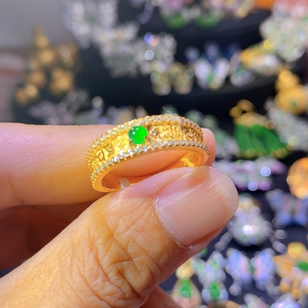 翡翠银S925镶嵌颈饰天然翡翠