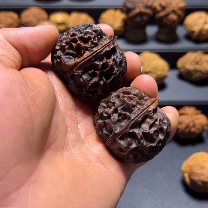 文玩核桃把件B凤凰牡丹43mm