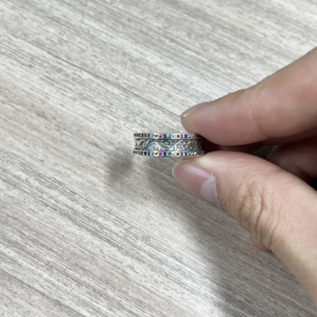 925银合成锆石戒指 轻奢气质个性高级感百搭戒指 GPS-5078