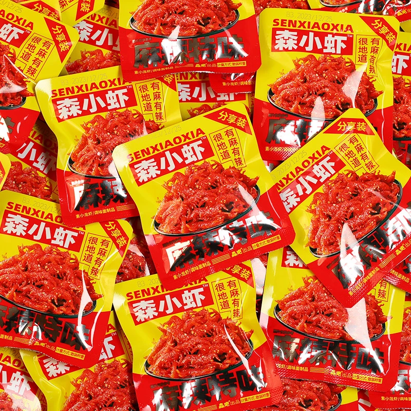 湖南怀旧零食好物森小虾辣条麻甜特味素小龙虾辣条小吃