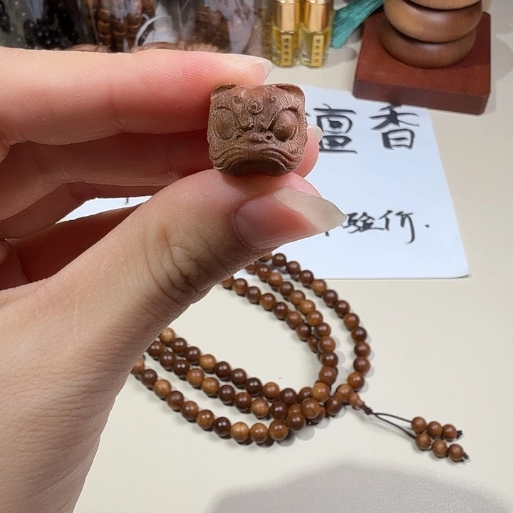 檀香木印度老山檀香满工醒狮