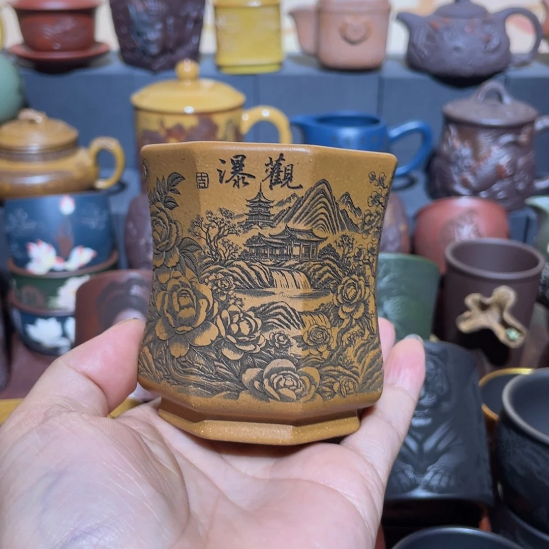 原矿紫砂手工主人杯