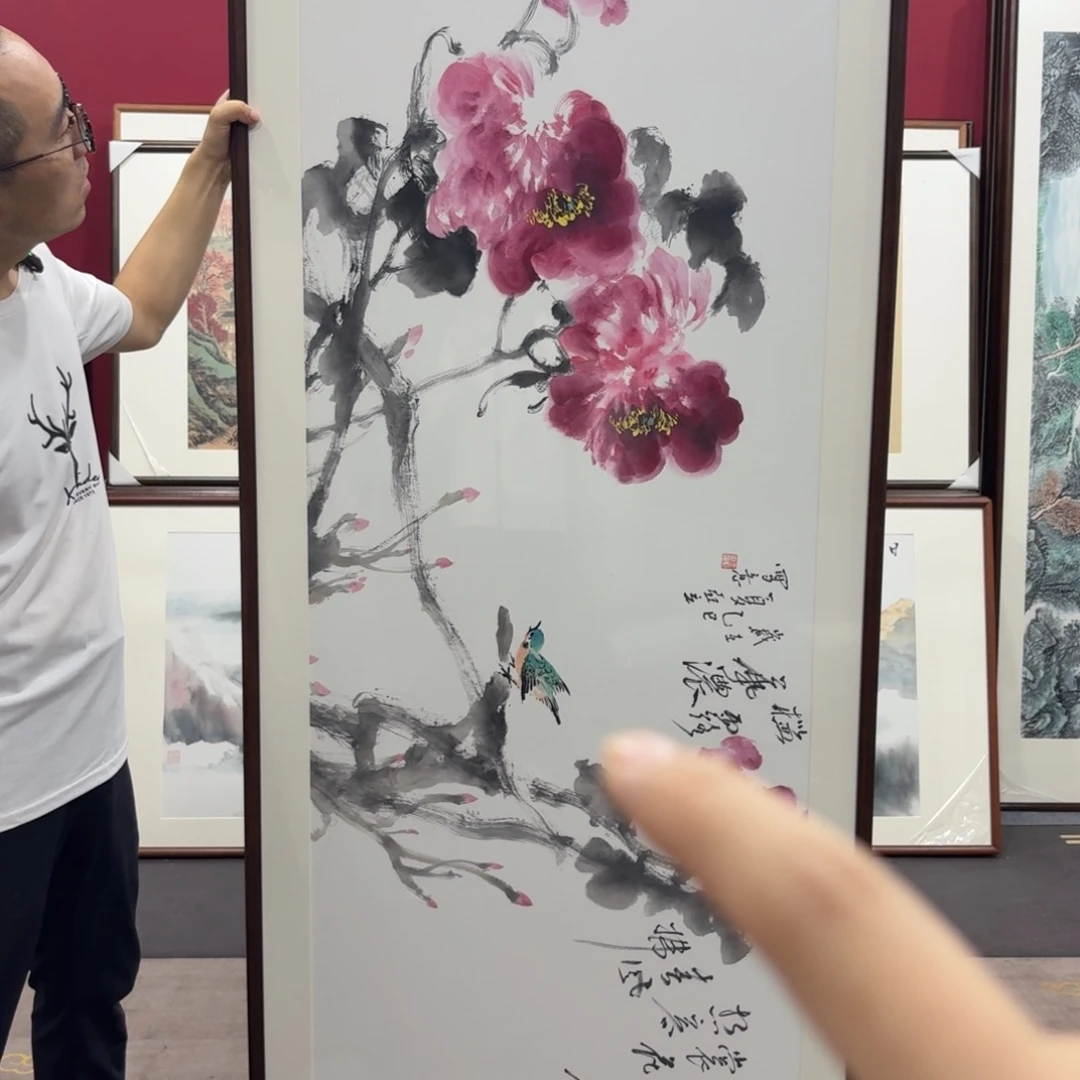石***剑国画带框210/80尺寸