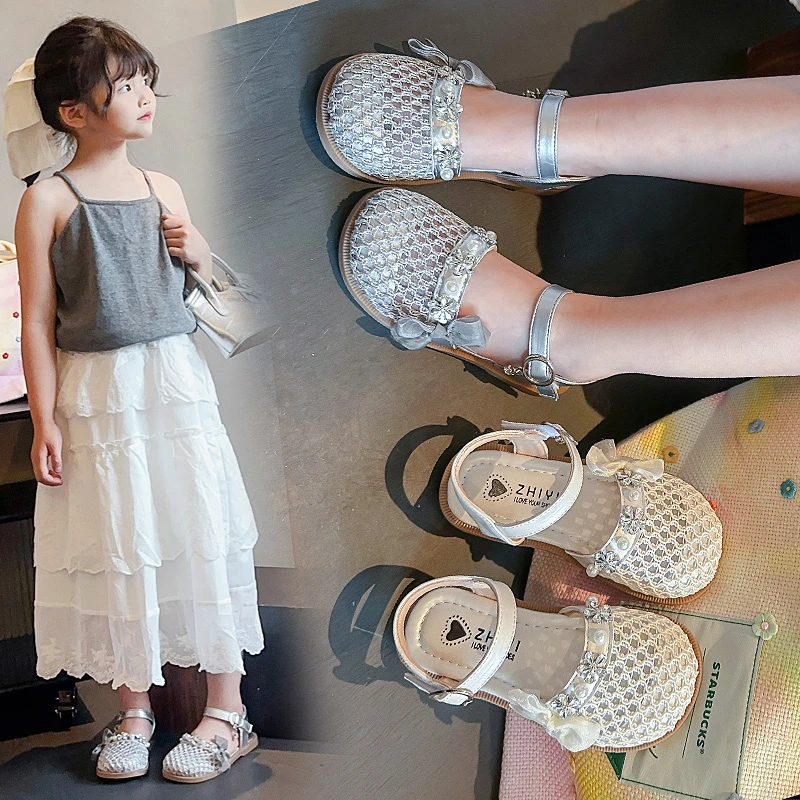 【编织凉鞋】女童编织包头凉鞋2025夏季新款小女生百搭时尚沙滩凉鞋