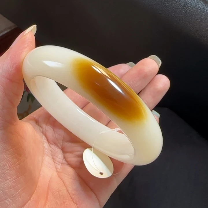 和田玉手镯未镶嵌 60➕一口糖毕业级