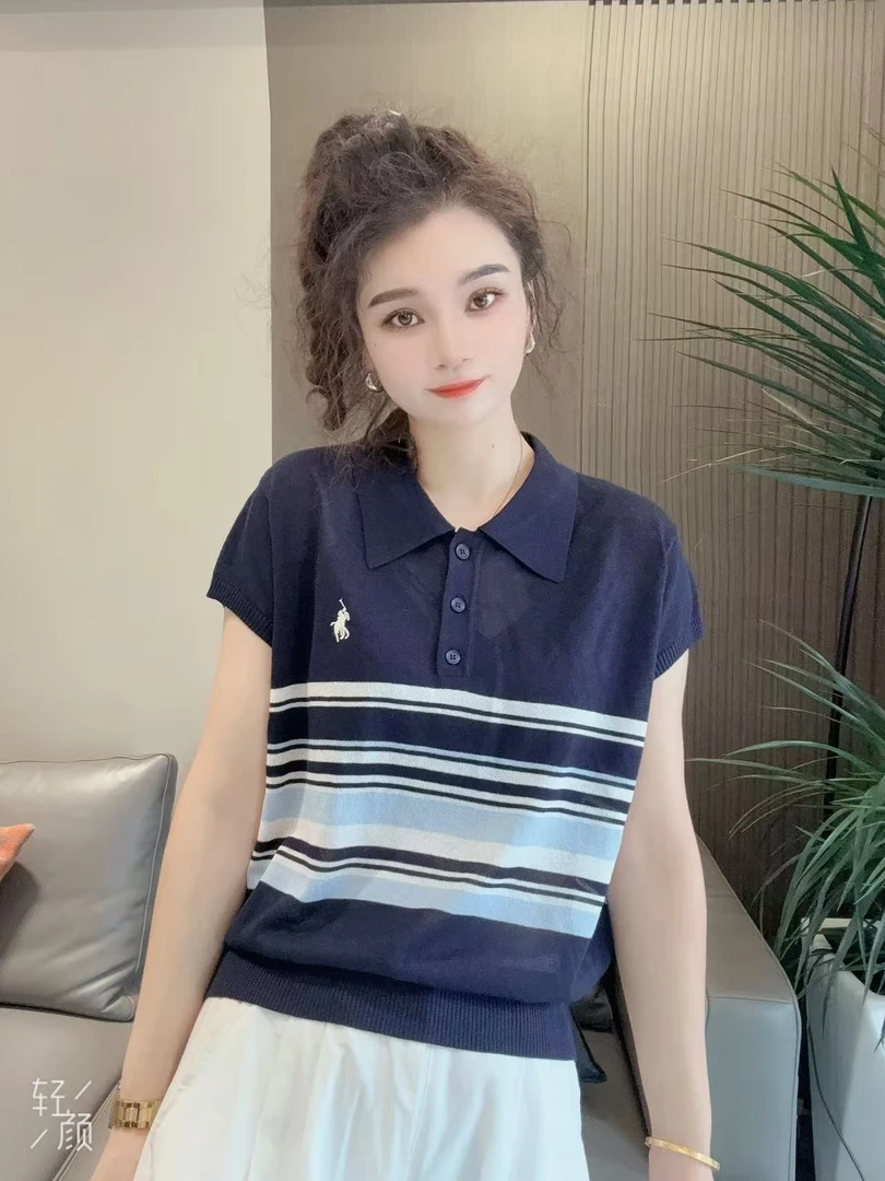 【夏日优选】夏季POLO领设计感百搭显瘦女款上衣短袖99292