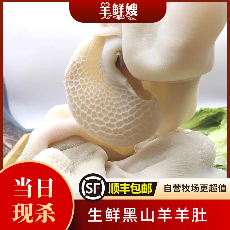 【2斤试吃装】羊鲜嫂当日现杀生鲜黑山羊羊肚真空冷鲜顺丰包邮