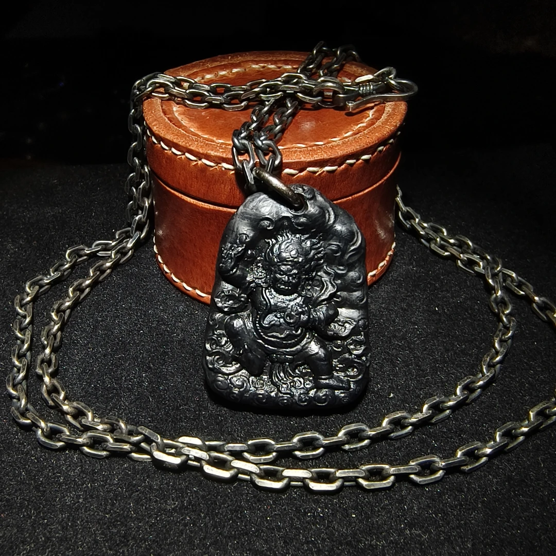 铁合金吊坠 【太古星途】金刚手菩萨陨铁吊坠，天铁吊坠