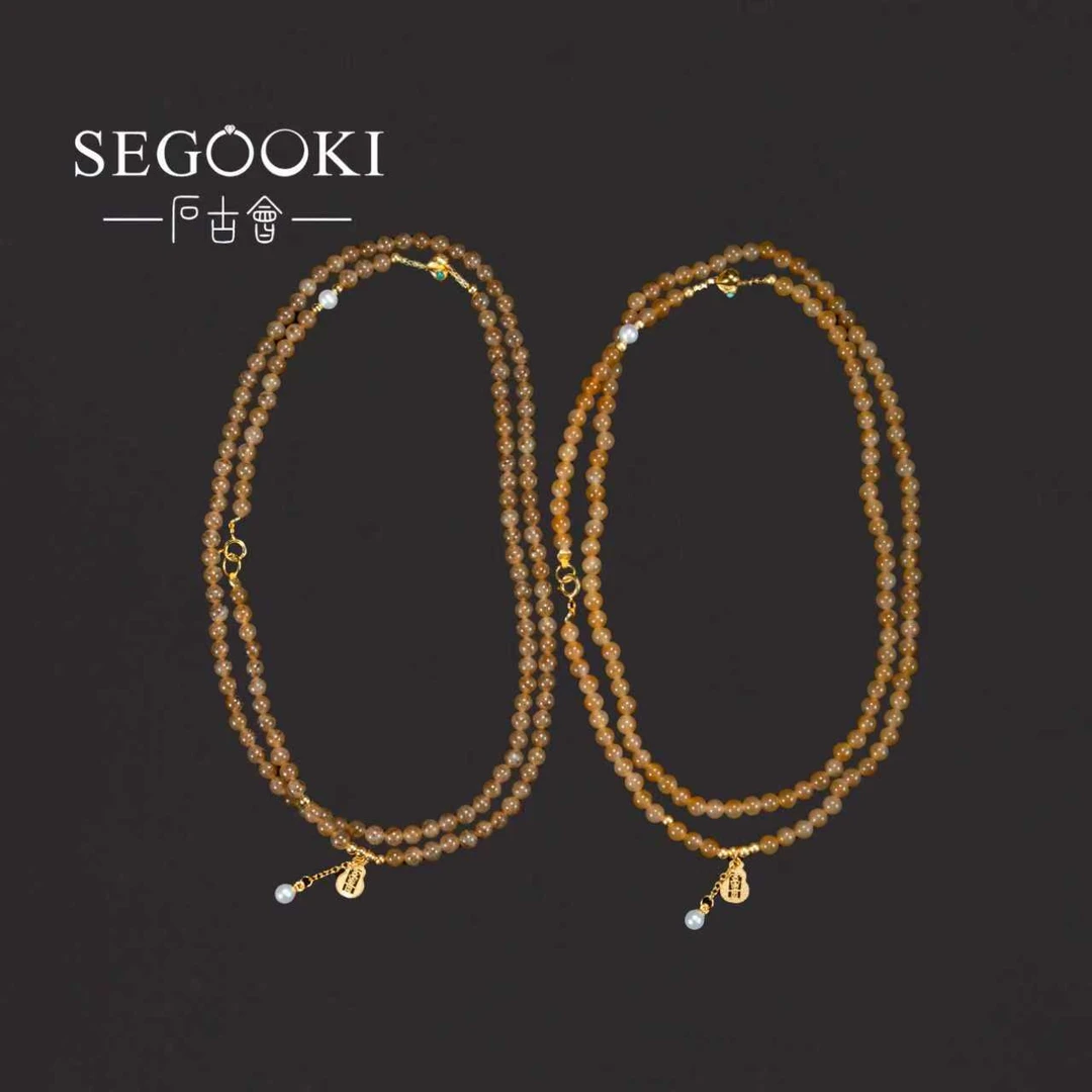 天然和田玉diy项链-多样性发一珠径3.8-4mm-HTY594-不退不换