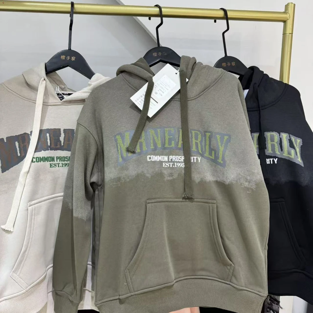橙子家 MRNE重工水洗做旧加绒卫衣