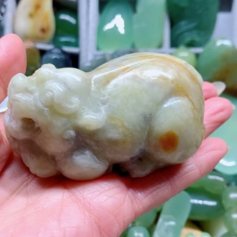 蛇纹石玉未镶嵌手把件