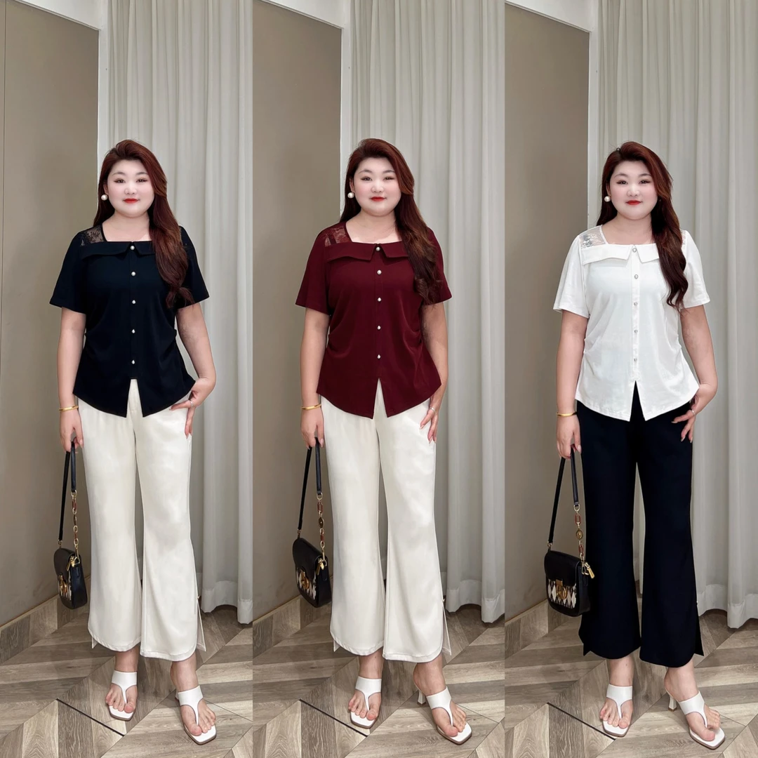 【上新现货上衣】PMM81993夏季新款气质显瘦高级蕾丝上衣