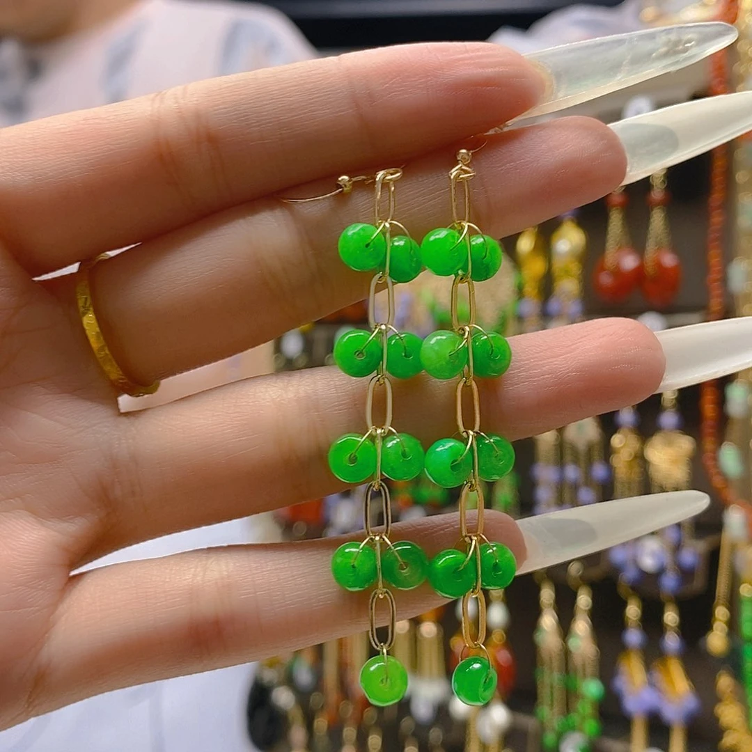 翡翠合金耳饰翡翠