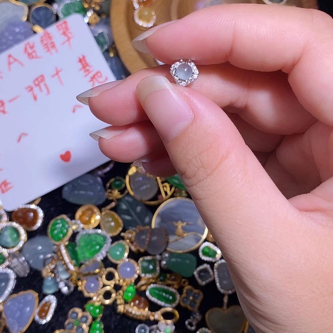 翡翠银S925镶嵌颈饰