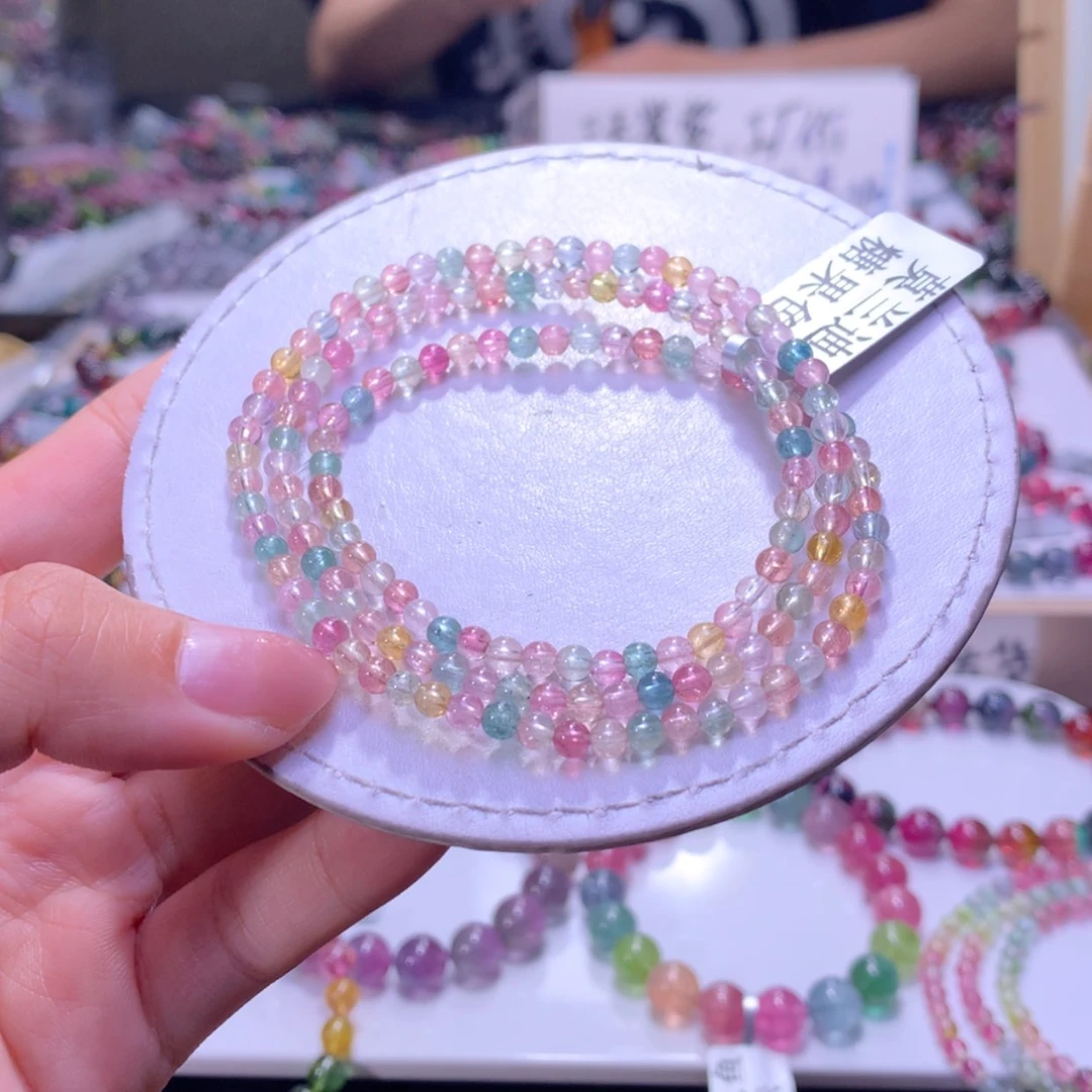 【闪购商品】未镶嵌手链碧玺3.9mm左右