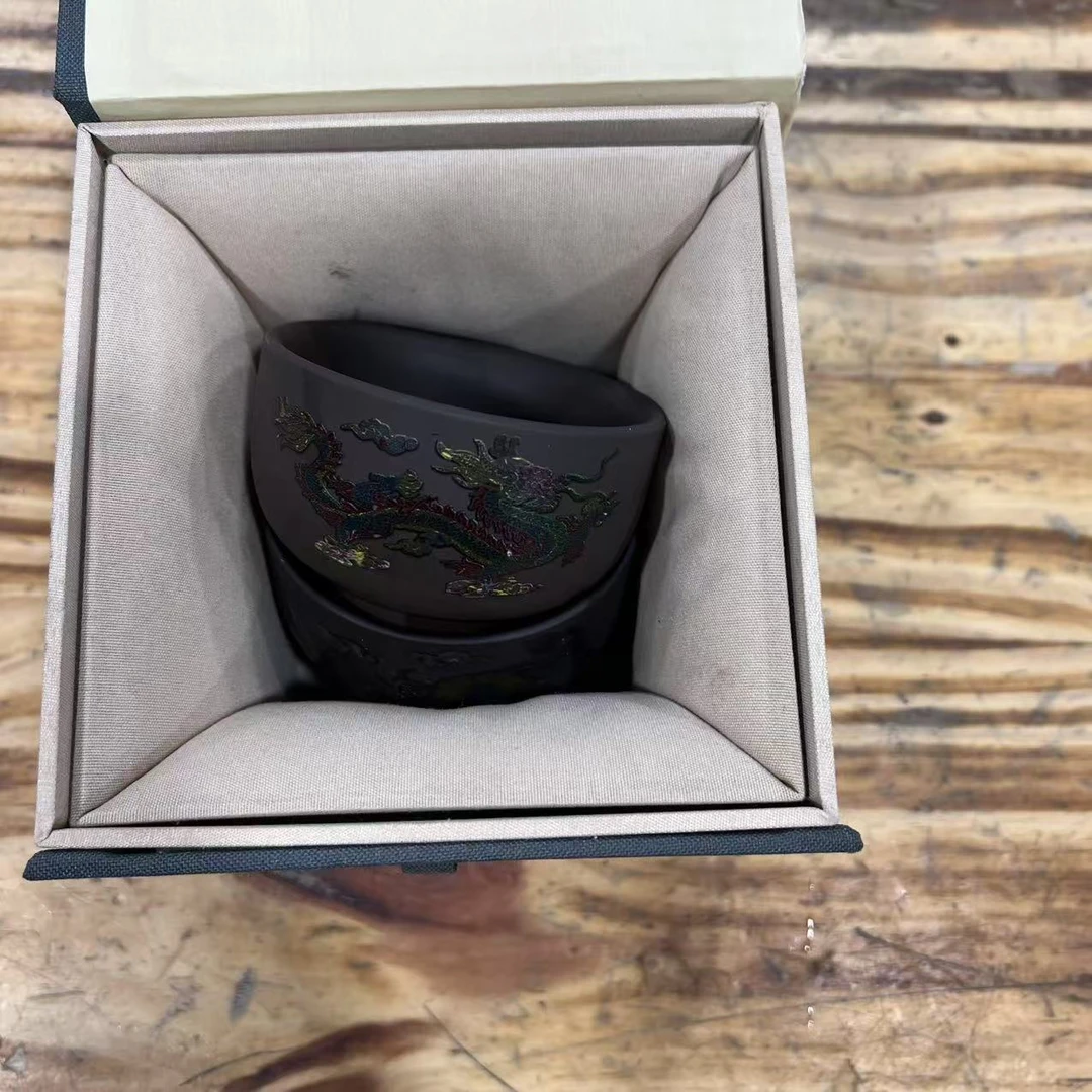 【闪购商品】龙凤呈祥变色紫砂主人杯[不带礼盒]