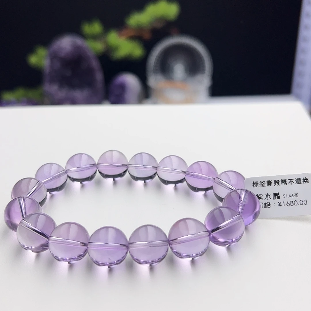 水晶手链未镶嵌紫水晶13.1mm51.46