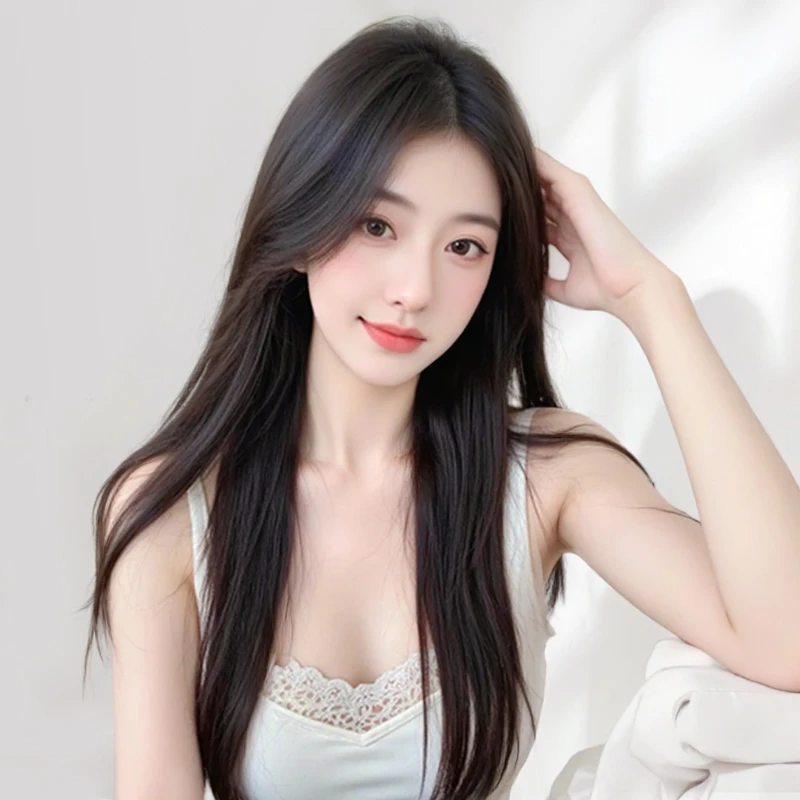 超隐形自然发际线递针款假发套女推荐长直发100%全真人发丝全头套