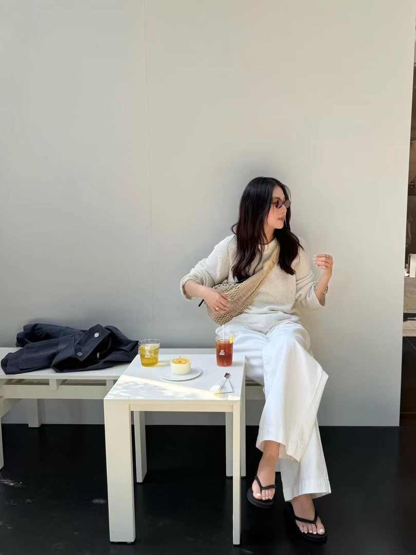 秋季时尚新款韩系通勤百搭老钱风女装洋气针织上衣休闲显瘦裤子