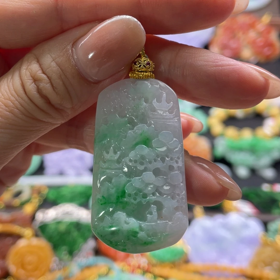 翡翠未镶嵌颈饰代编织