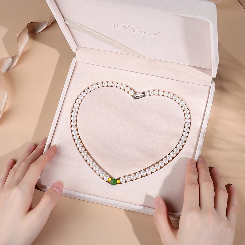 黄金珍珠项链真品锁骨无核珍珠轻奢珍珠项链母亲节礼物妈妈