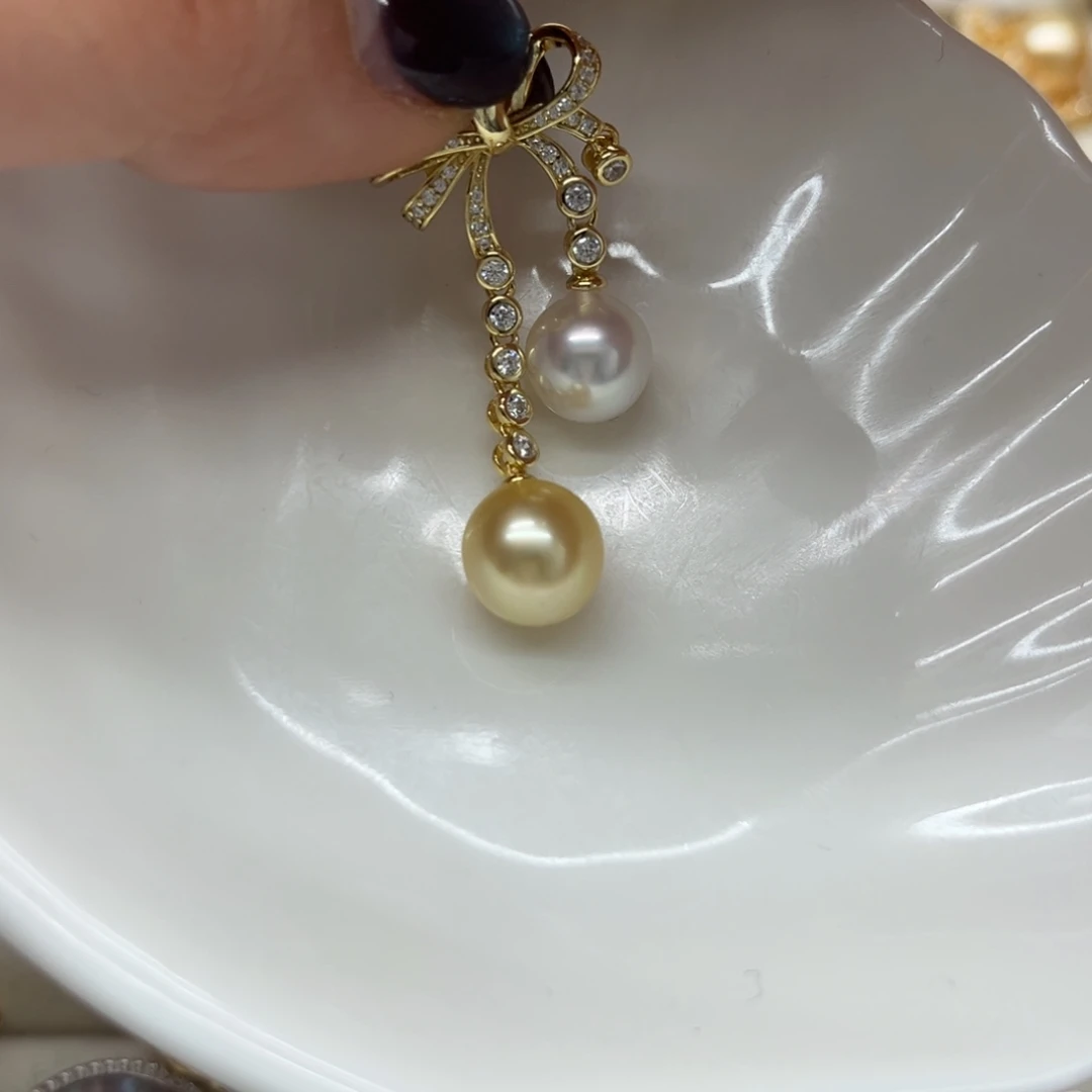 海水珍珠吊坠(不含链)银S925镶嵌