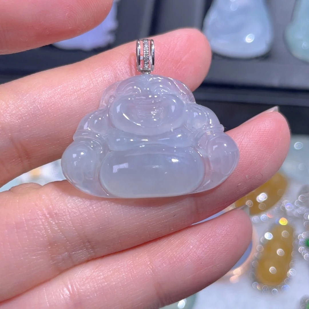 颈饰18K金镶嵌翡翠翡翠