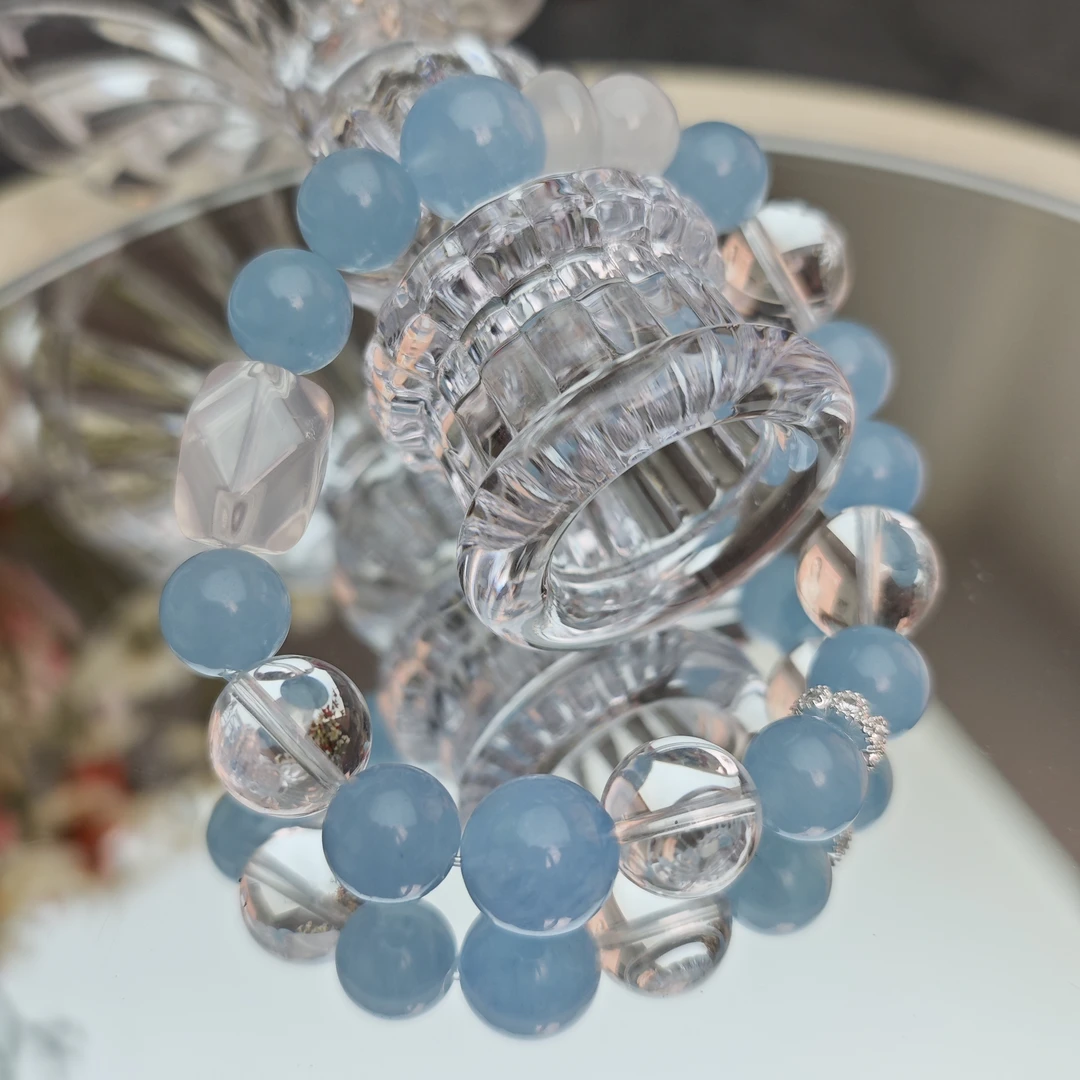 DL2032海蓝宝粉水随形-10+