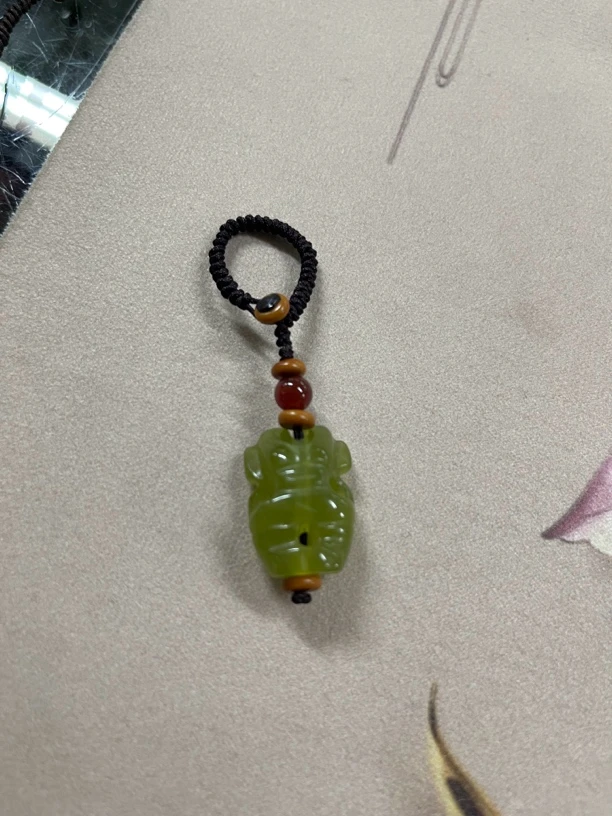 岫玉岫岩黄金玉太阳神钥匙扣