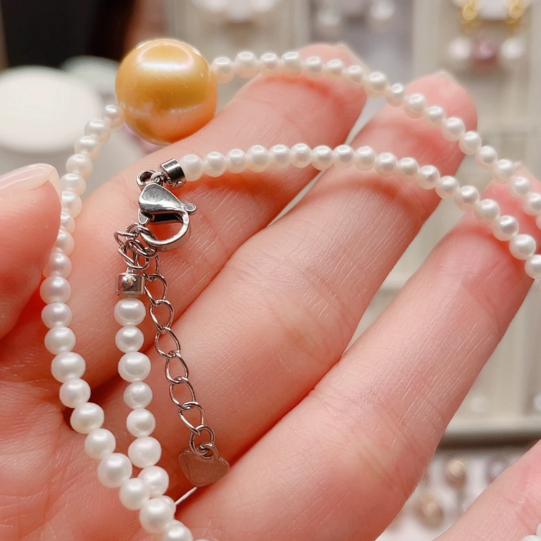 淡水珍珠吊坠(赠链)合金