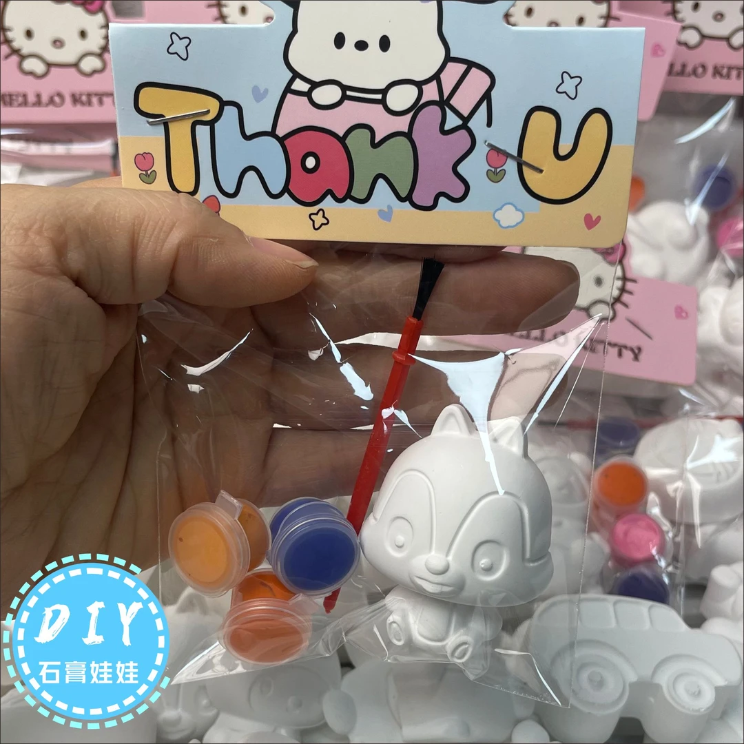 彩绘迷你石膏娃娃简装分包儿童彩绘手工DIY涂鸦涂色儿童礼物