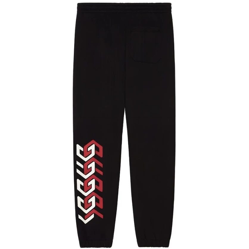 未使用 GUCCI/古驰 镜像效果Logo印花慢跑束脚针织运动裤裤子男款