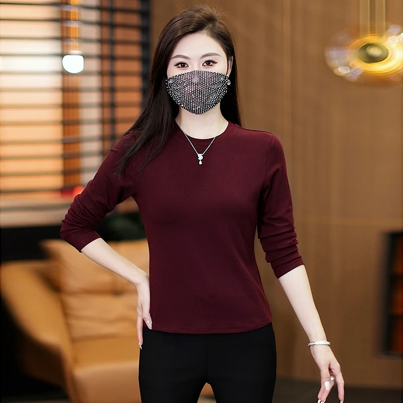 ESSENCEZAZOREVEAL/露卡索秋季新款半高领打底衫修身显瘦百搭长袖