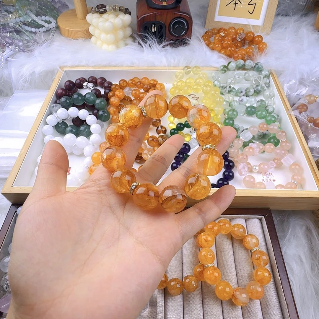 向***生烟晶手链银S925镶嵌