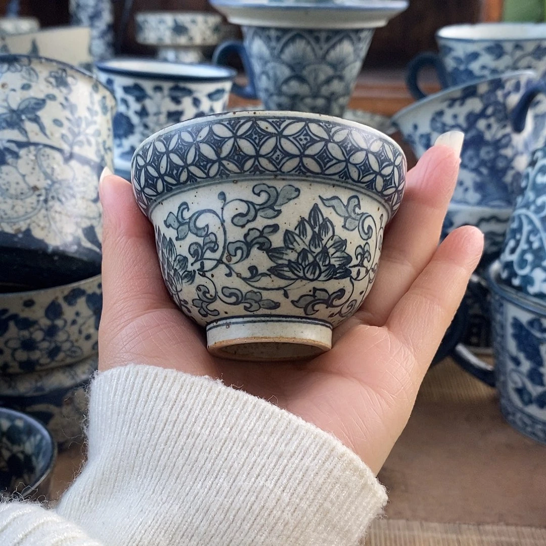 手工手绘青花高温陶瓷
