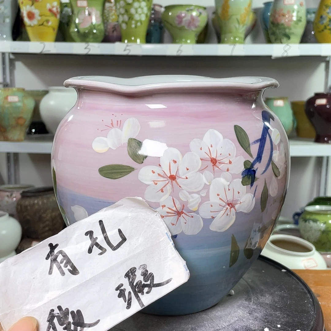 景德镇陶瓷花盆微瑕236