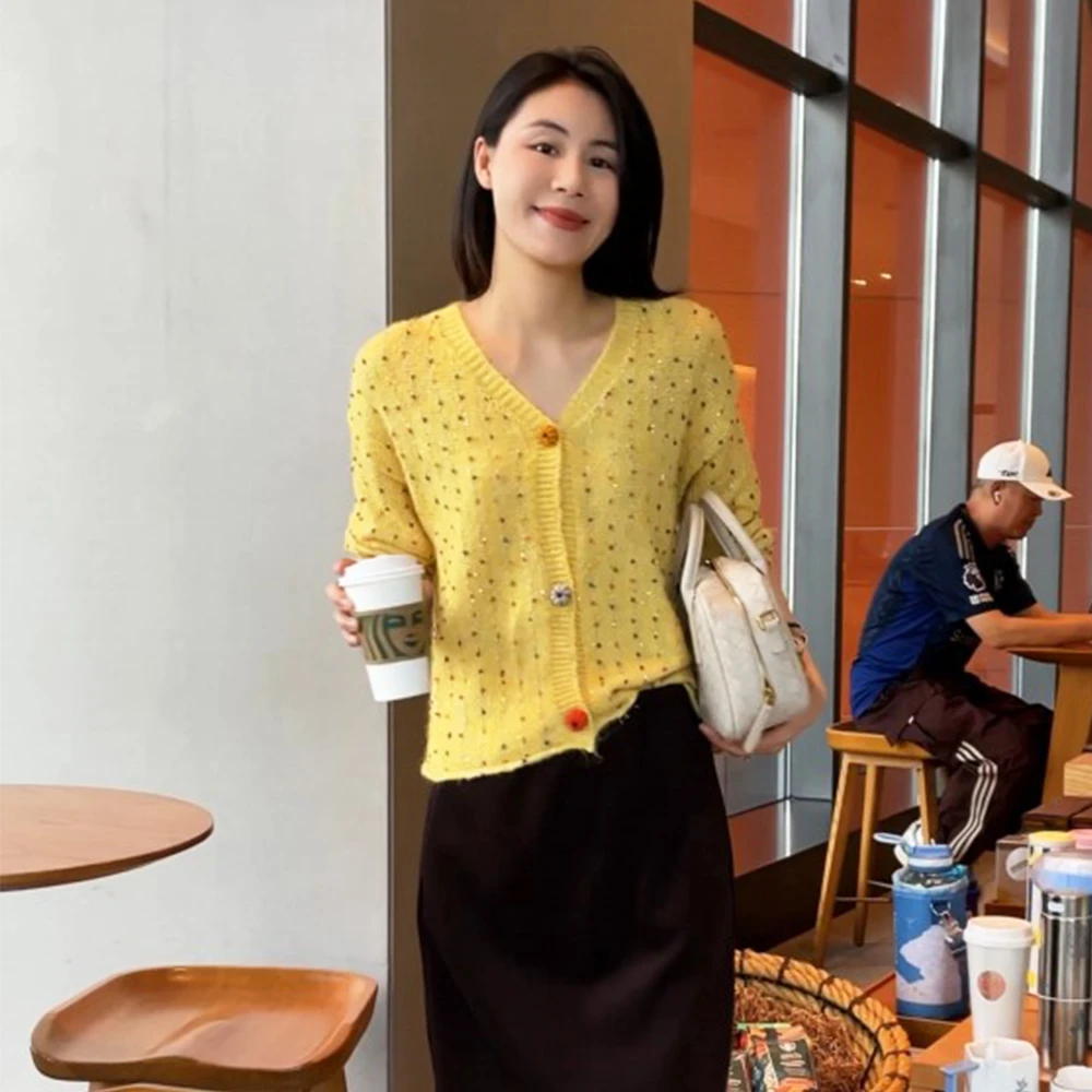 【丰收信号】Mayya Plus麦芽定制气质显瘦流光风毛织上衣32537360