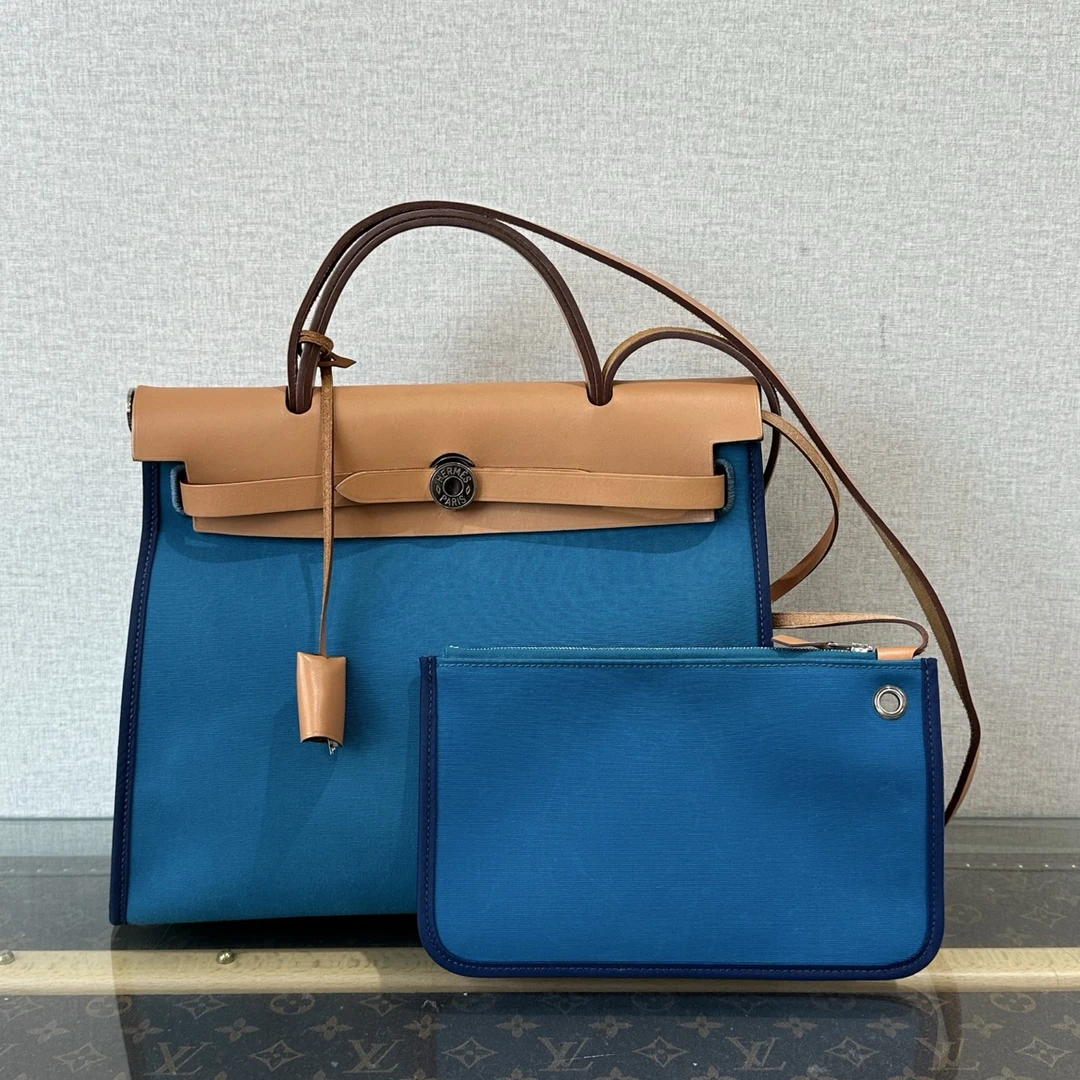 95新 Hermes/爱马仕 herbag31手提单肩斜挎子母包 71144