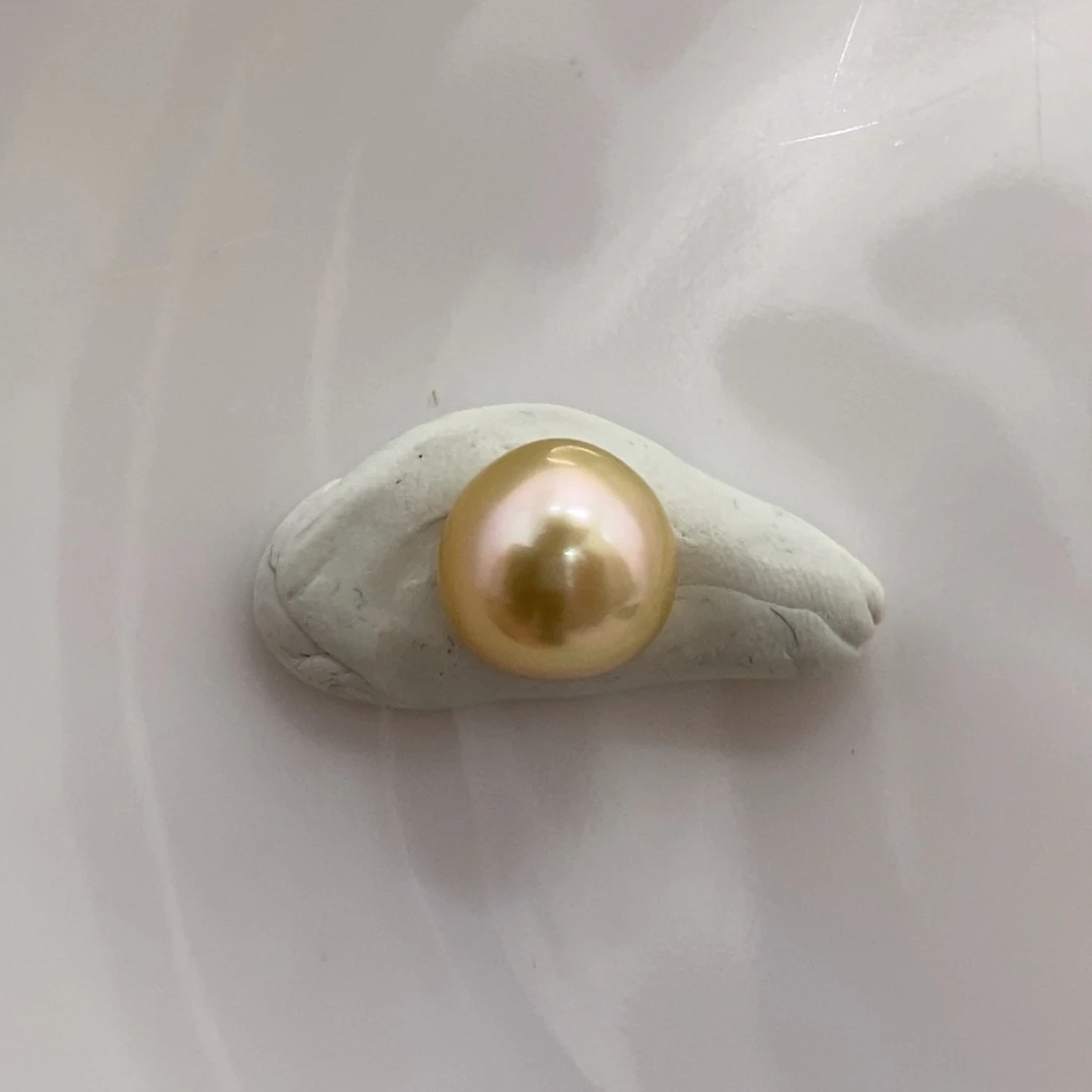 海水珍珠裸珠彩金11.5mm