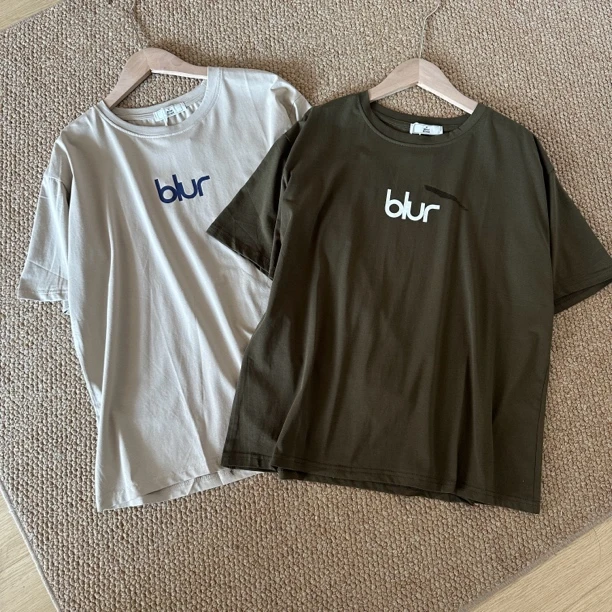 薇莎7012【现货】男女同款字母印花百搭短袖T恤