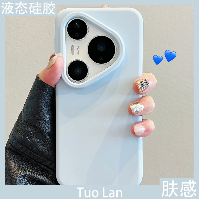 适用华为pura80pro+手机壳P70液态硅胶nova14荣耀400情侣magic7女