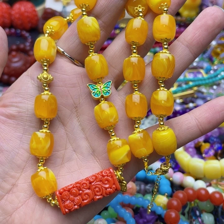 树脂制品85号黄色项链