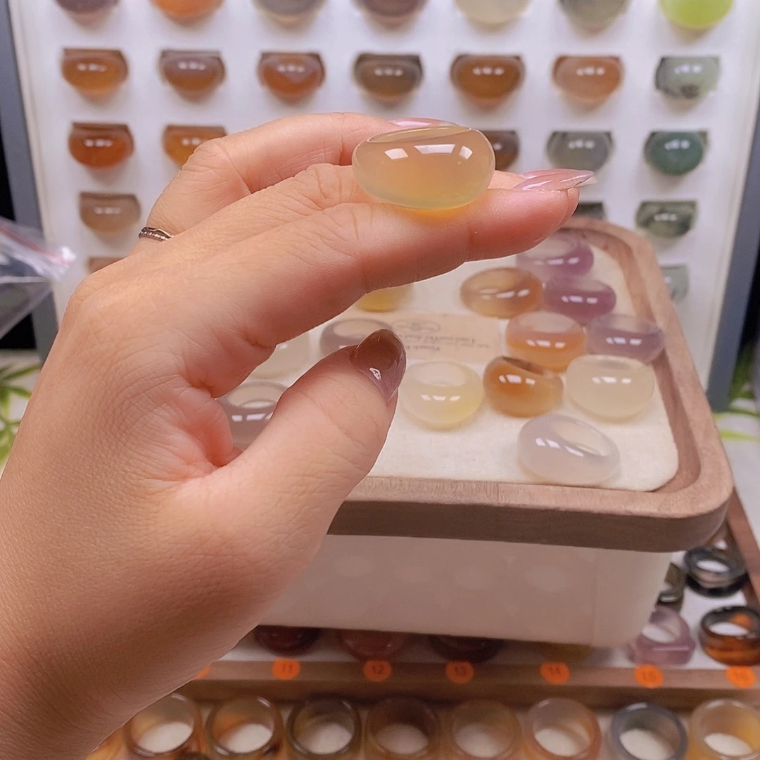 ****儿玛瑙/玉髓未镶嵌戒指港15