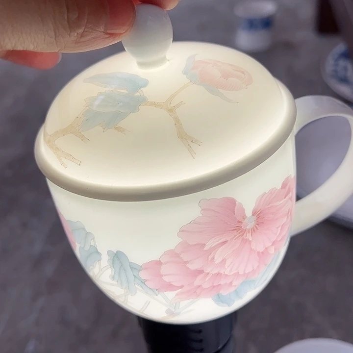 杯大球泥手绘办公杯