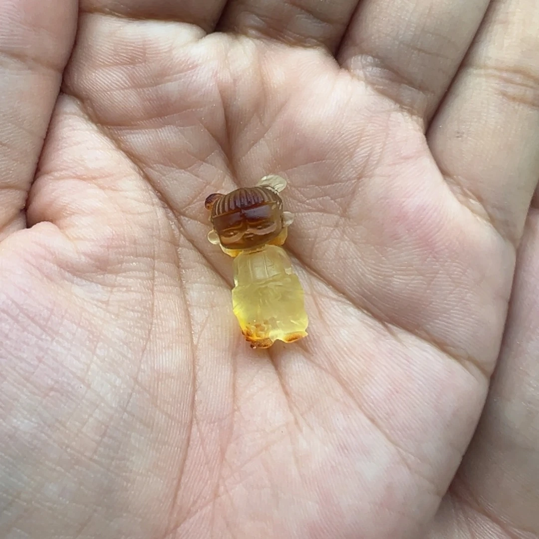 琥珀未镶嵌珠宝奇石哪吒打孔不退换