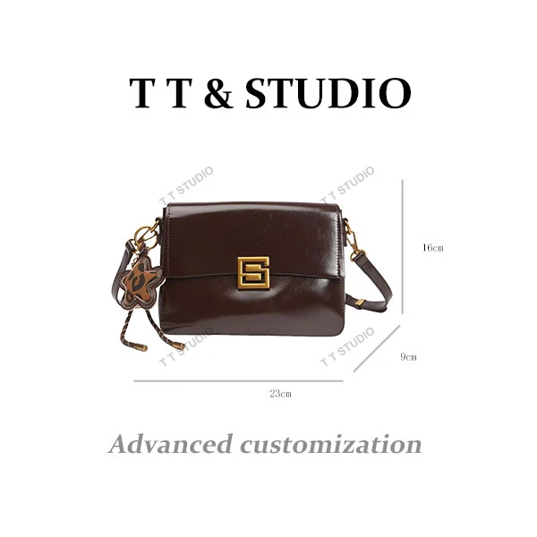 【TT Studio】SKL-5397-咖啡色RAIN.CUN简约腋下斜跨轻奢女包