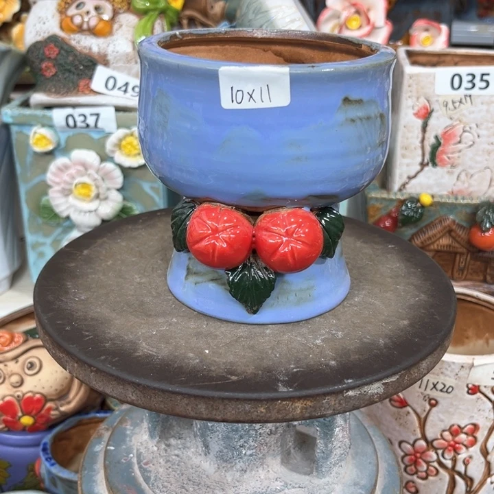 紫砂花盆粗陶材质多肉花盆