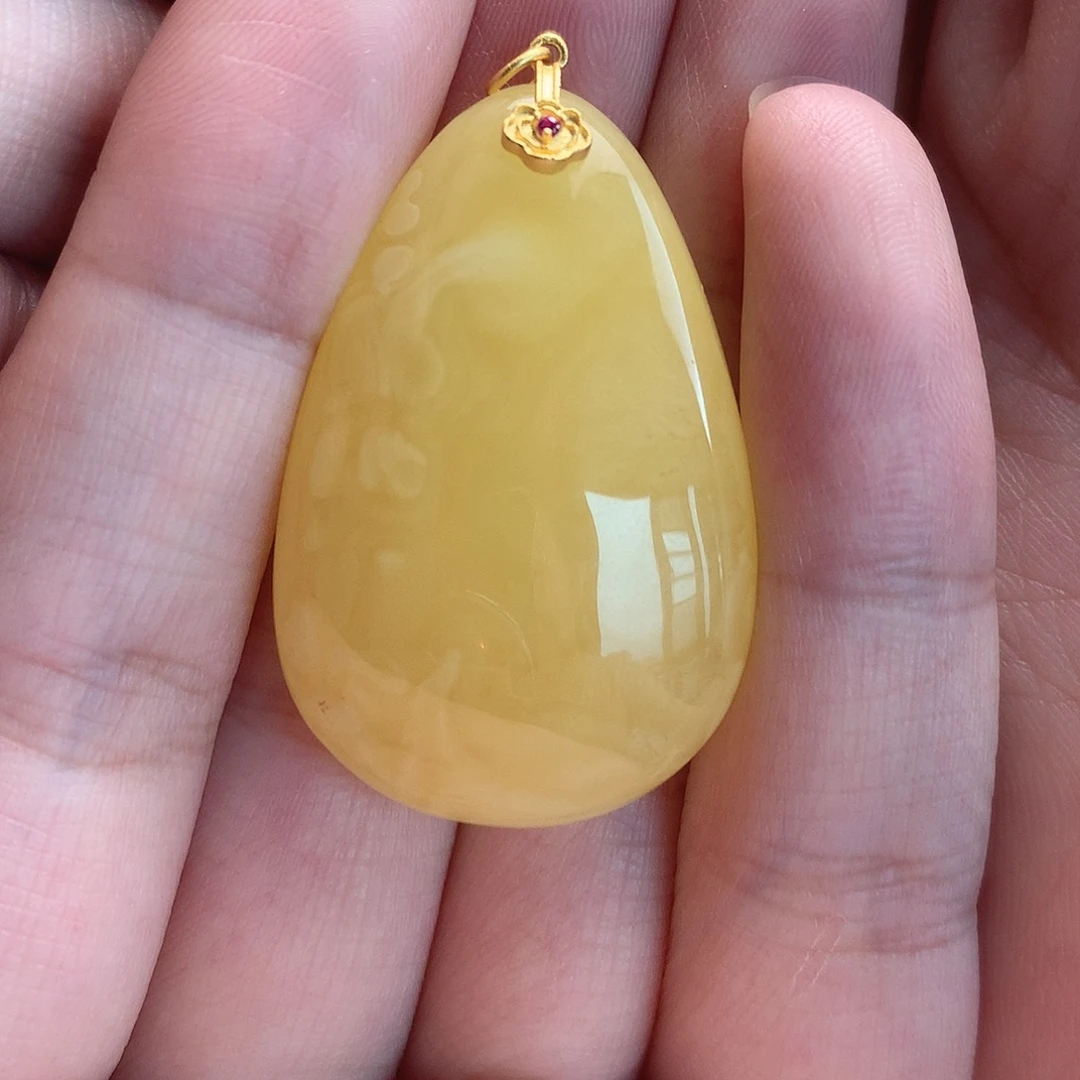 未镶嵌颈饰琥珀福利水滴