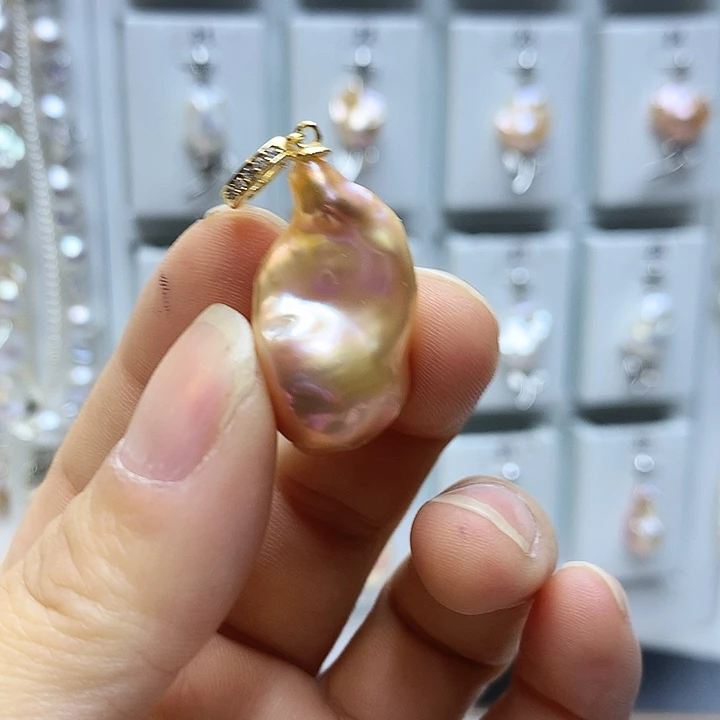 淡水珍珠巴洛克银S925镶嵌